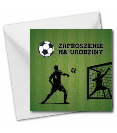 Zaproszenie do wypisania na URODZINY - PIŁKA NOŻNA 1 sztuka