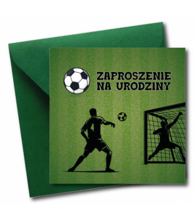 Zaproszenie do wypisania na URODZINY - PIŁKA NOŻNA 1 sztuka