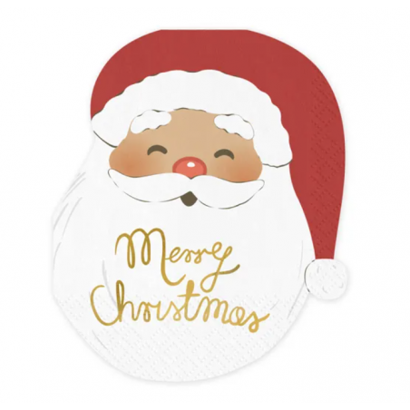 Serwetki Mikołaj 13.5x16 cm - 12 sztuk