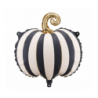 Balon foliowy Dynia w paski 39x38 cm kremowo-czarna