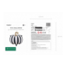 Balon foliowy Dynia w paski 39x38 cm kremowo-czarna