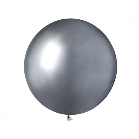 Balon GEMAR 48 cm - 19" srebrny SHINY SILVER GB150/089 - 1 sztuka