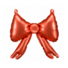 Balony foliowe do girland Kokardy 25,5 x 25 cm czerwony - 5 sztuk