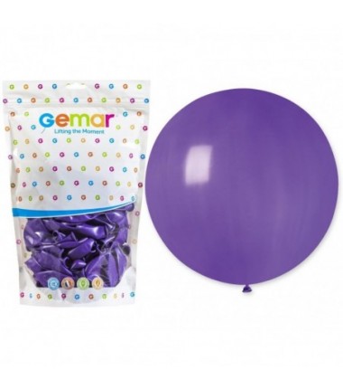 Balon Gemar 48 cm -19" - fioletowy Purple G19/008 - 1 sztuka