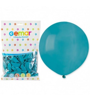 Balon Gemar 48 cm -19" - turkusowo-niebieski Turquoise G19/068 - 1 sztuka