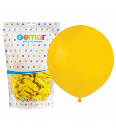 Balon Gemar 48 cm -19" - żółty Yellow G19/002 - 1 sztuka