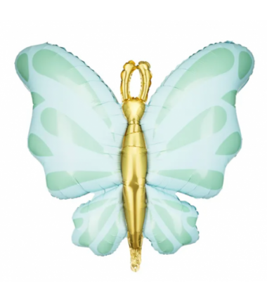Balon foliowy Motyl 69x69 cm - mięta