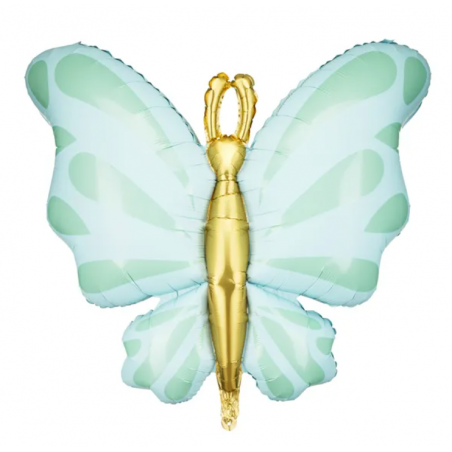 Balon foliowy Motyl 69x69 cm - mięta