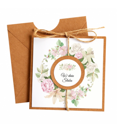 Kartka Okolicznościowa na Ślub - Eco Vintage - Letnie