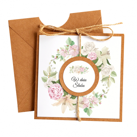 Kartka Okolicznościowa na Ślub - Eco Vintage - Letnie