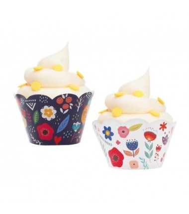 Papilotki do muffinek kwiaty Summer - Have Fun - 6 sztuk