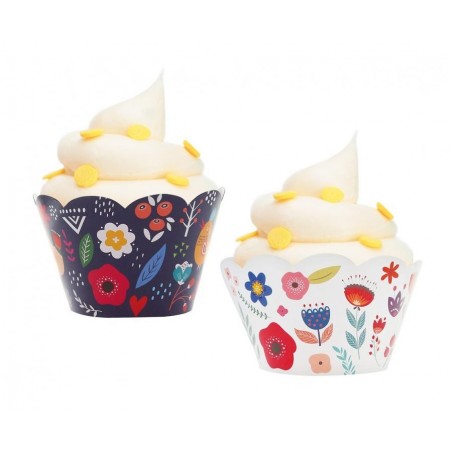 Papilotki do muffinek kwiaty Summer - Have Fun - 6 sztuk