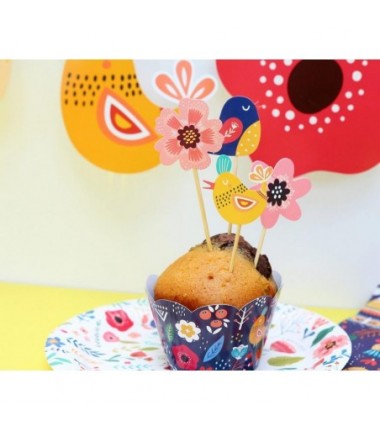 Papilotki do muffinek kwiaty Summer - Have Fun - 6 sztuk