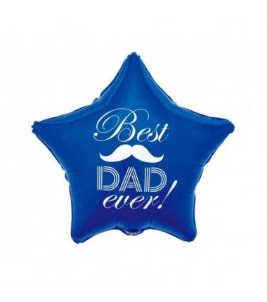 Balon foliowy Best Dad Ever - najlepszy tata ok. 44 cm (19")
