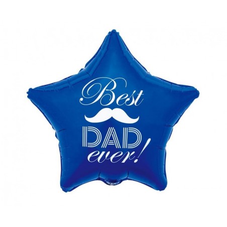 Balon foliowy Best Dad Ever - najlepszy tata ok. 44 cm (19")