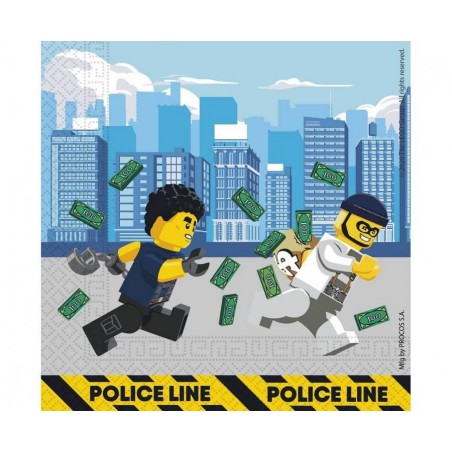 Serwetki papierowe Lego City 33x33 cm - 20 sztuk