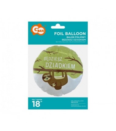 Balon foliowy BĘDZIESZ DZIADKIEM ok. 46 cm (18")