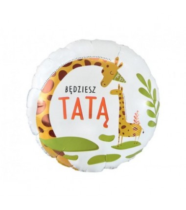Balon foliowy BĘDZIESZ TATĄ ok. 46 cm (18")