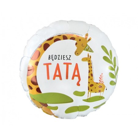 Balon foliowy BĘDZIESZ TATĄ ok. 46 cm (18")