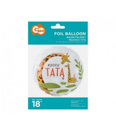 Balon foliowy BĘDZIESZ TATĄ ok. 46 cm (18")