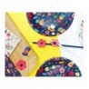 Talerzyki papierowe Summer kwiaty - Have fun (dark) 18 cm - 6 sztuk