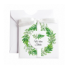 Kartka Okolicznościowa na Ślub - Biała Vintage Wianek - Paprotka