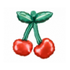 Balony foliowe do girland Wisienki 28x31 cm - 3 sztuki