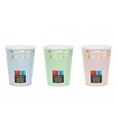Kubeczki Kokardki 220 ml - 6 sztuk