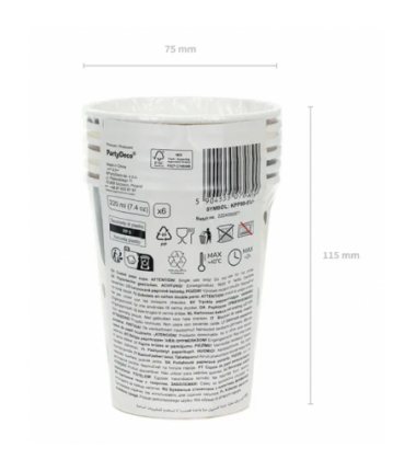 Kubeczki Pieski 220 ml - 6 sztuk