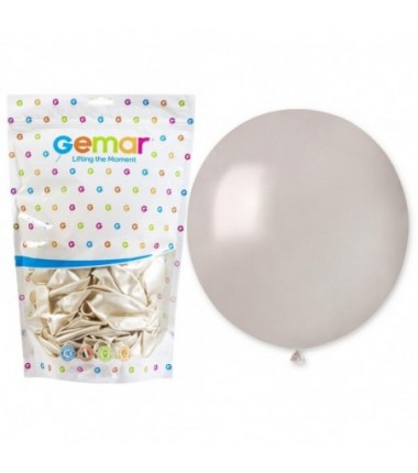 Balon metaliczny Gemar 48 cm - 19" - metaliczny perłowy Metallic Pearl G19/028 - 1 sztuka