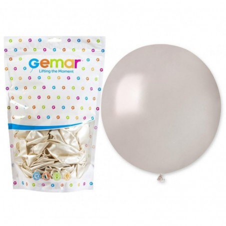 Balon metaliczny Gemar 48 cm - 19" - metaliczny perłowy Metallic Pearl G19/028 - 1 sztuka