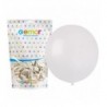 Balon metaliczny Gemar 48 cm - 19" - metaliczny perłowy-biały Metallic White G19/029 - 1 sztuka