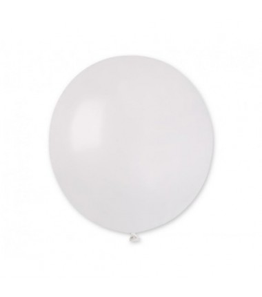 Balon metaliczny Gemar 48 cm - 19" - metaliczny perłowy-biały Metallic White G19/029 - 1 sztuka