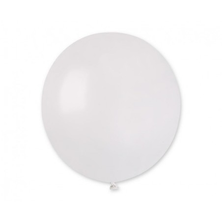 Balon metaliczny Gemar 48 cm - 19" - metaliczny perłowy-biały Metallic White G19/029 - 1 sztuka