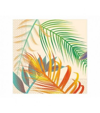Serwetki papierowe Liście tropikalne, Tropical Leaves 33 x 33 cm - 20 sztuk