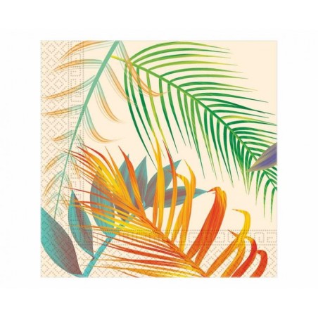 Serwetki papierowe Liście tropikalne, Tropical Leaves 33 x 33 cm - 20 sztuk