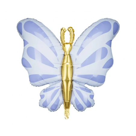 Balon foliowy Motyl 69x69 cm - błękit