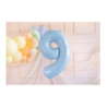 Balon foliowy Cyfra 9 - 72 cm - jasny niebieski