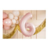 Balon foliowy Cyfra 6 - 72 cm - jasny różowy