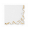 Serwetki Ornament 33x33 cm - biały - 12 sztuk