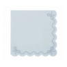 Serwetki z falbanką 33x33 cm - mglisty niebieski - 12 sztuk