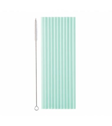 Słomki plastikowe 23 cm szałwiowy - 12 sztuk