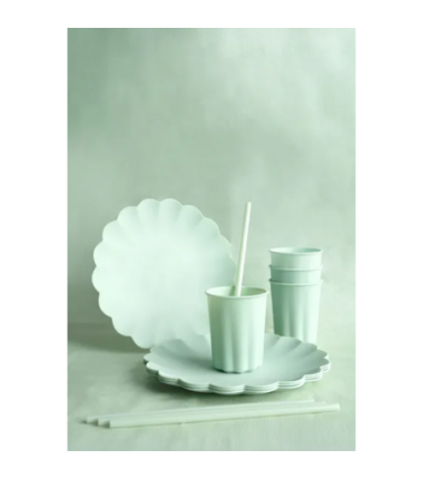 Słomki plastikowe 23 cm szałwiowy - 12 sztuk