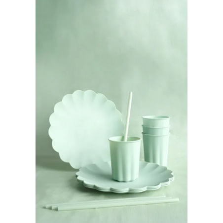 Słomki plastikowe 23 cm szałwiowy - 12 sztuk