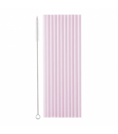 Słomki plastikowe 23 cm fioletowy - 12 sztuk