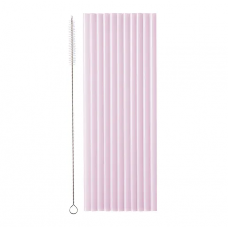 Słomki plastikowe 23 cm fioletowy - 12 sztuk