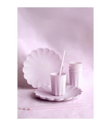 Słomki plastikowe 23 cm fioletowy - 12 sztuk