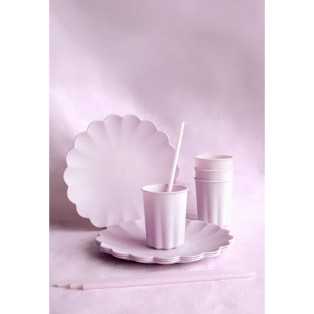Słomki plastikowe 23 cm fioletowy - 12 sztuk