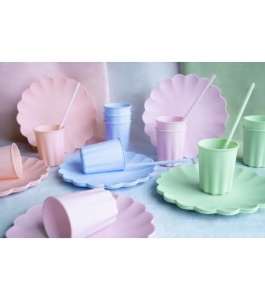 Słomki plastikowe 23 cm fioletowy - 12 sztuk