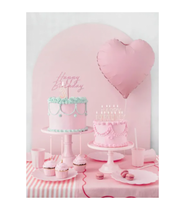 Słomki plastikowe 23 cm - różowy - 12 sztuk
